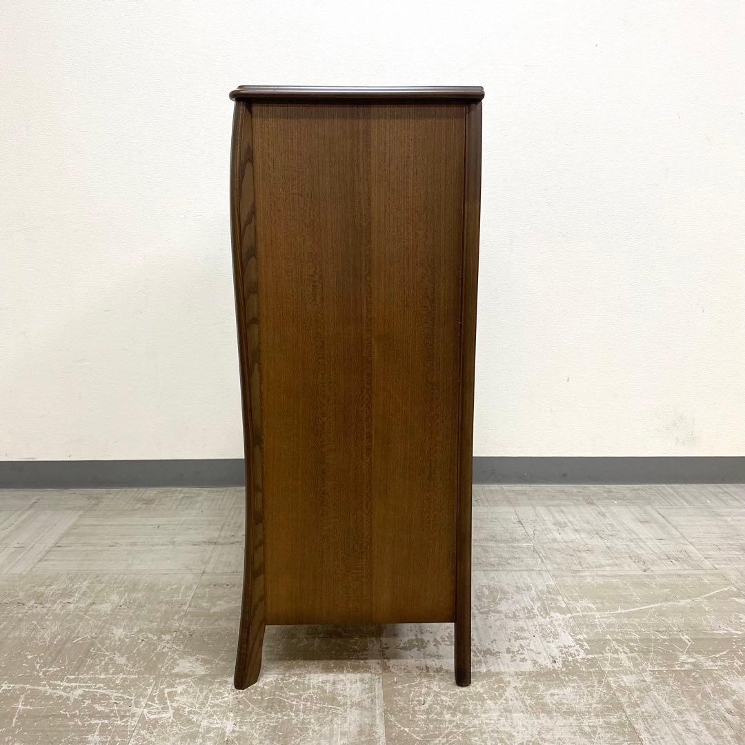 ジュエリーチェスト ハイチェスト 引出し収納 洋服タンス オーク材 ロココ調