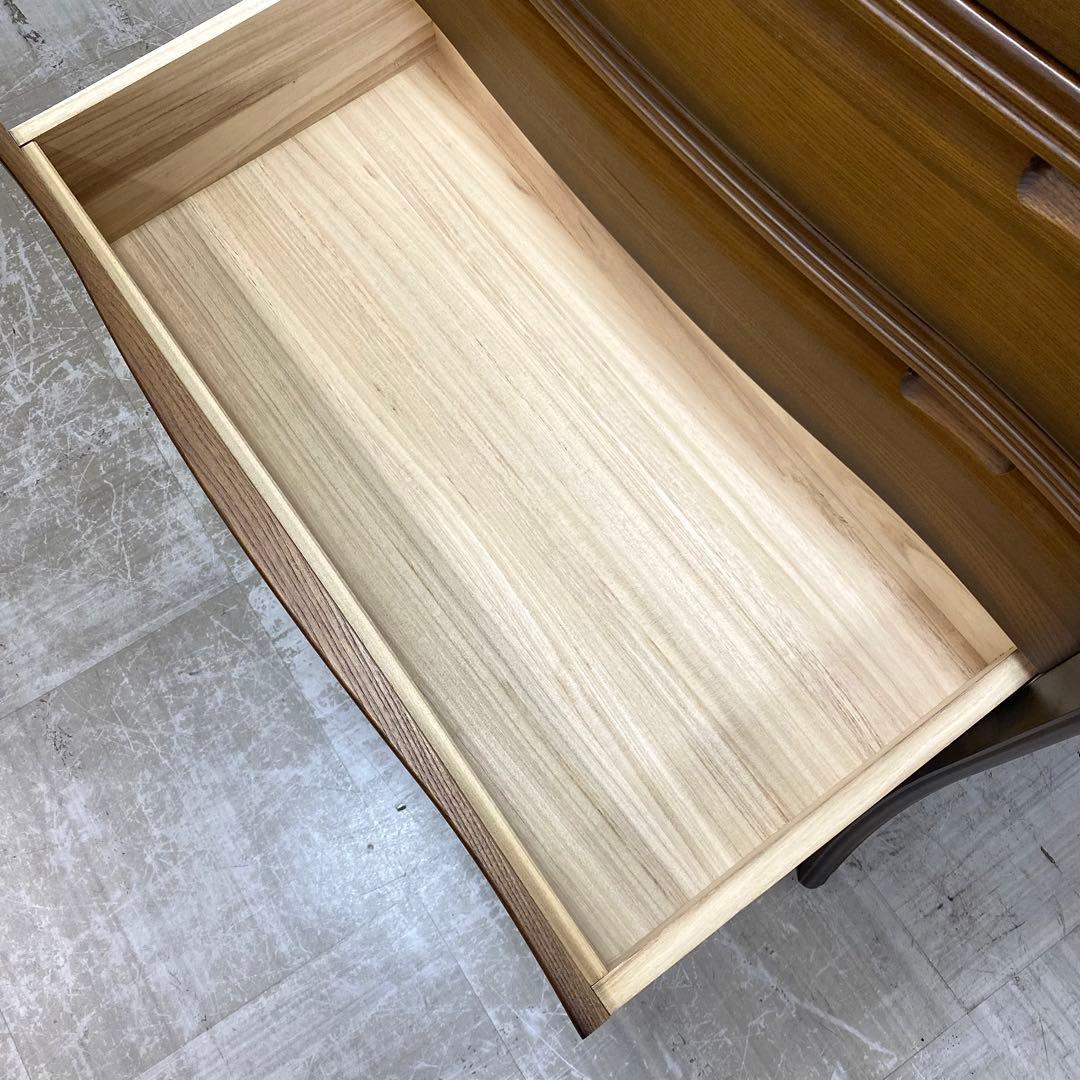 ジュエリーチェスト ハイチェスト 引出し収納 洋服タンス オーク材 ロココ調