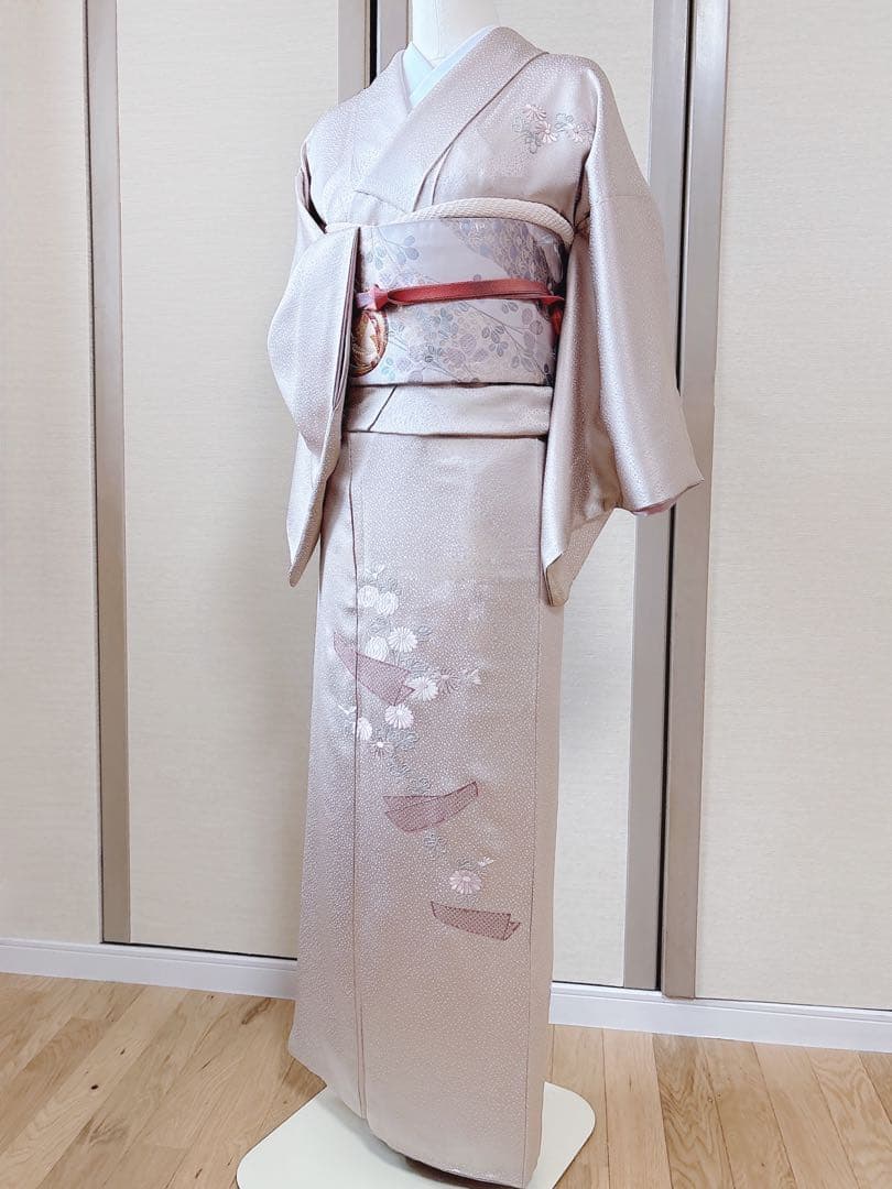 美品　正絹　訪問着　フルセット　一つ紋　裄65 蘇州　卒業式　入学式　結婚式　S