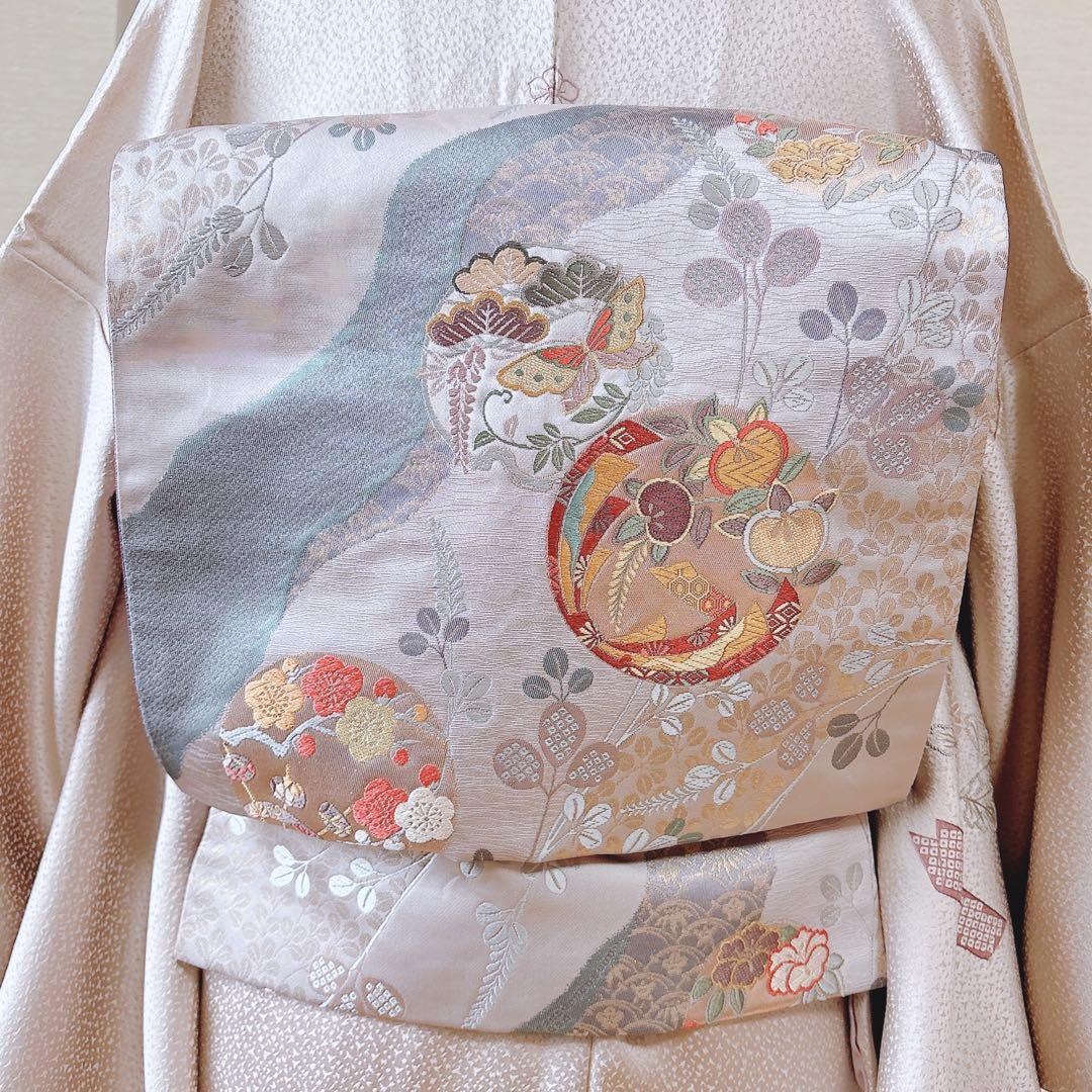 美品　正絹　訪問着　フルセット　一つ紋　裄65 蘇州　卒業式　入学式　結婚式　S