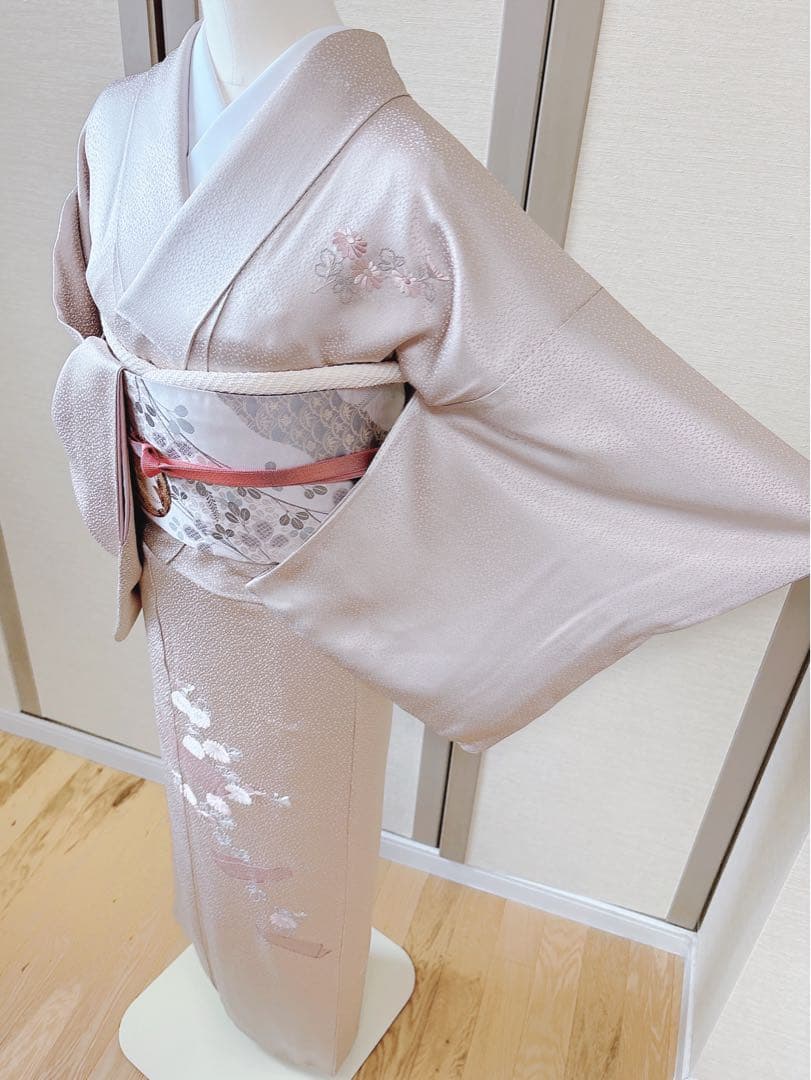 美品　正絹　訪問着　フルセット　一つ紋　裄65 蘇州　卒業式　入学式　結婚式　S