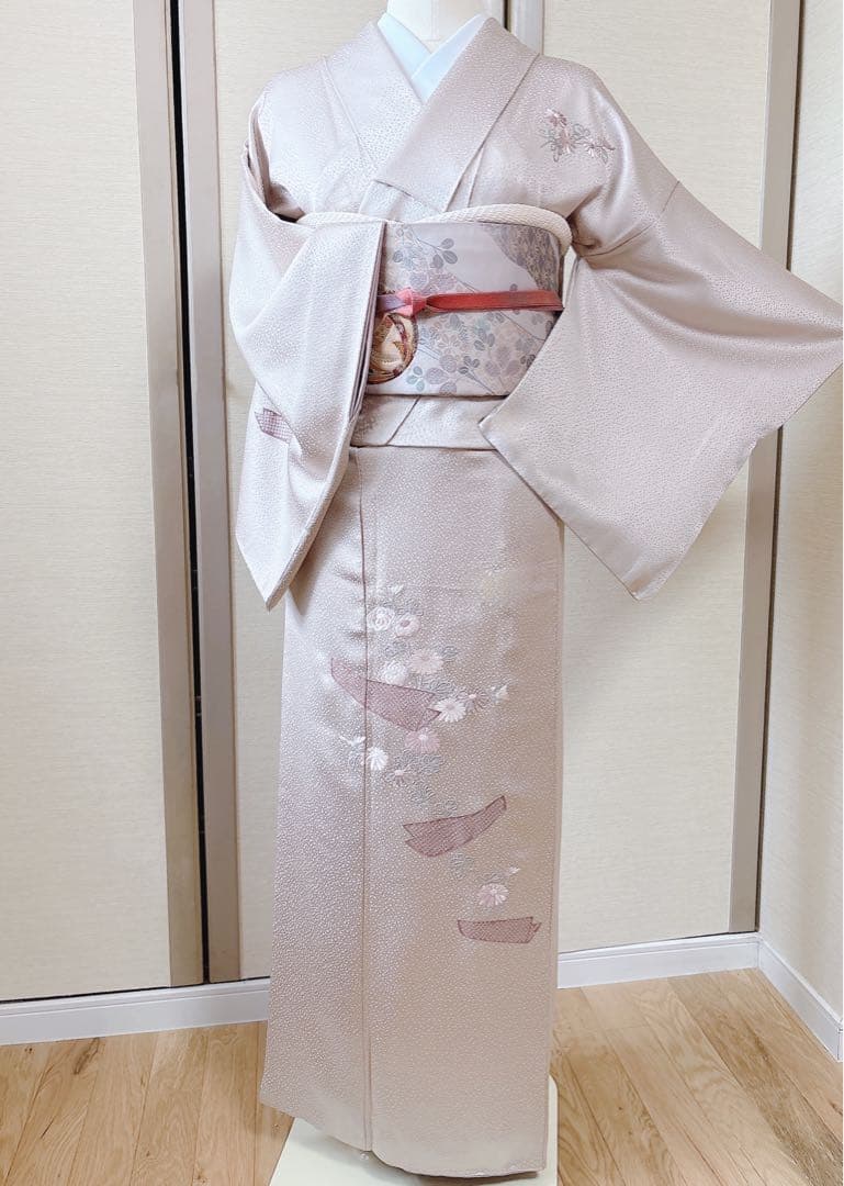 美品　正絹　訪問着　フルセット　一つ紋　裄65 蘇州　卒業式　入学式　結婚式　S