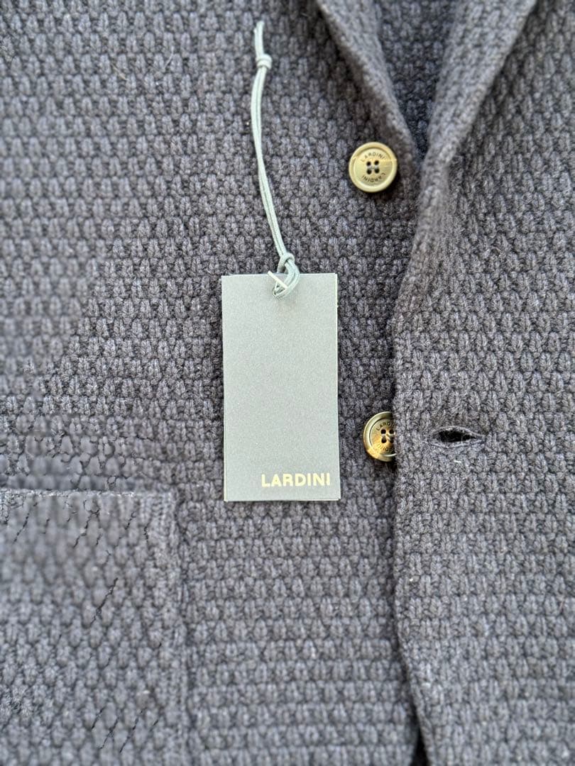 ラルディーニ　カシミヤ100%ニットジャケット2Bネイビー　Sサイズ46相当