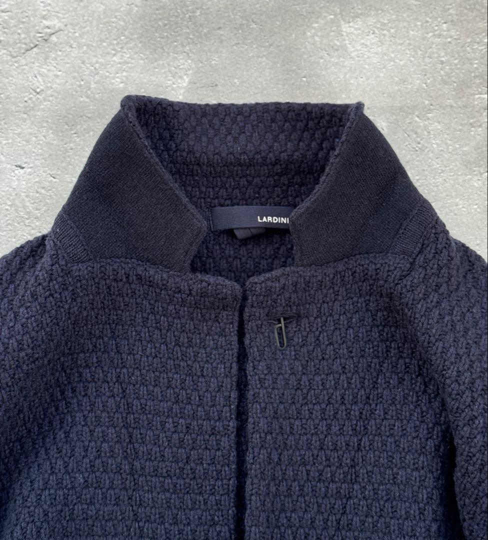 ラルディーニ　カシミヤ100%ニットジャケット2Bネイビー　Sサイズ46相当