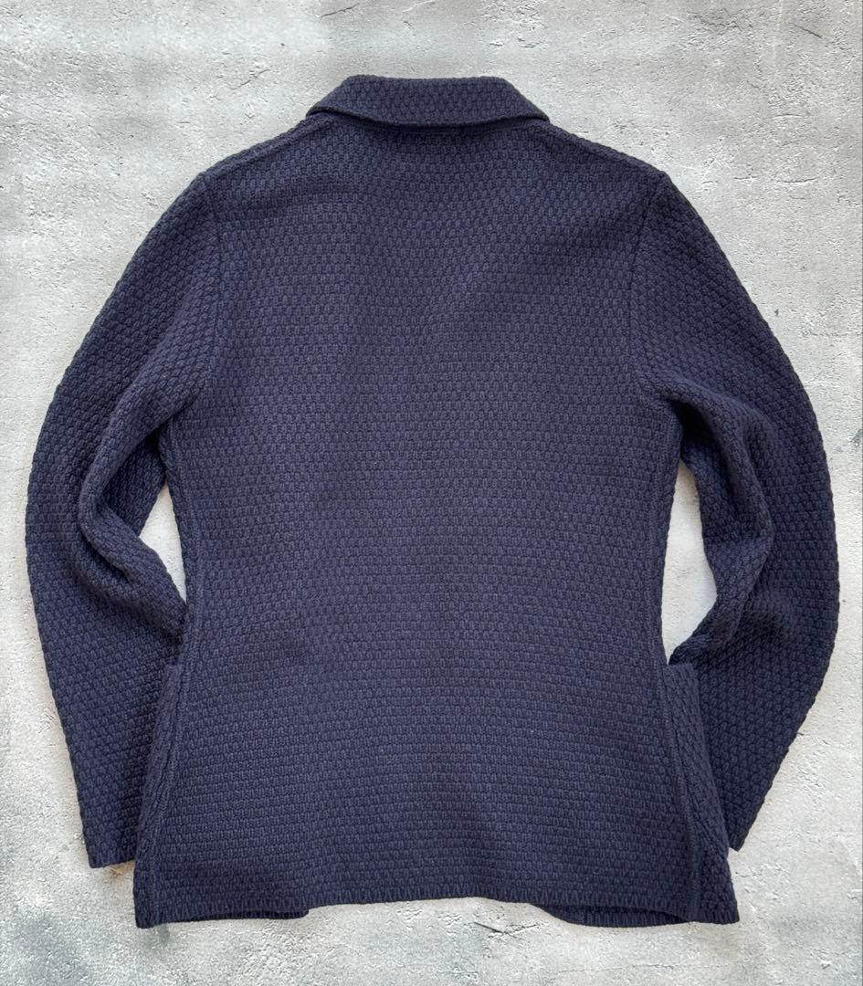 ラルディーニ　カシミヤ100%ニットジャケット2Bネイビー　Sサイズ46相当
