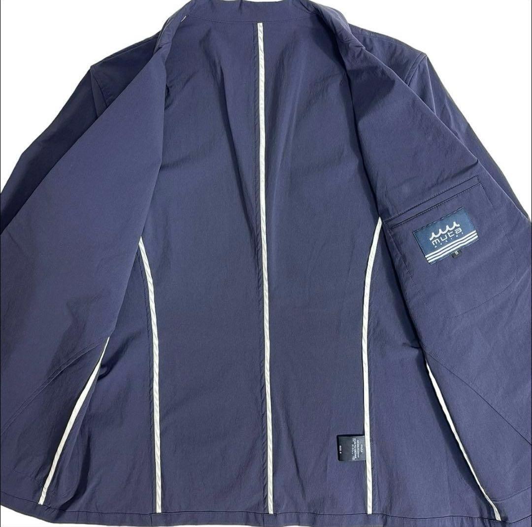 超美品 ムータ マリン ストレッチナイロン セットアップ 紺 6/7