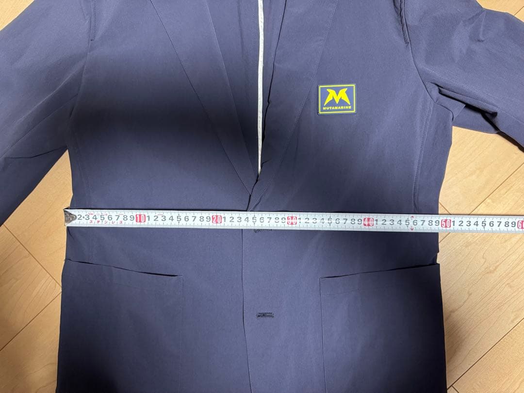 超美品 ムータ マリン ストレッチナイロン セットアップ 紺 6/7