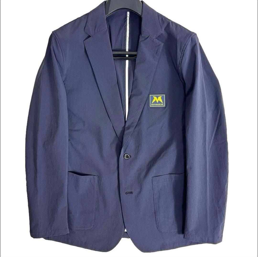 超美品 ムータ マリン ストレッチナイロン セットアップ 紺 6/7