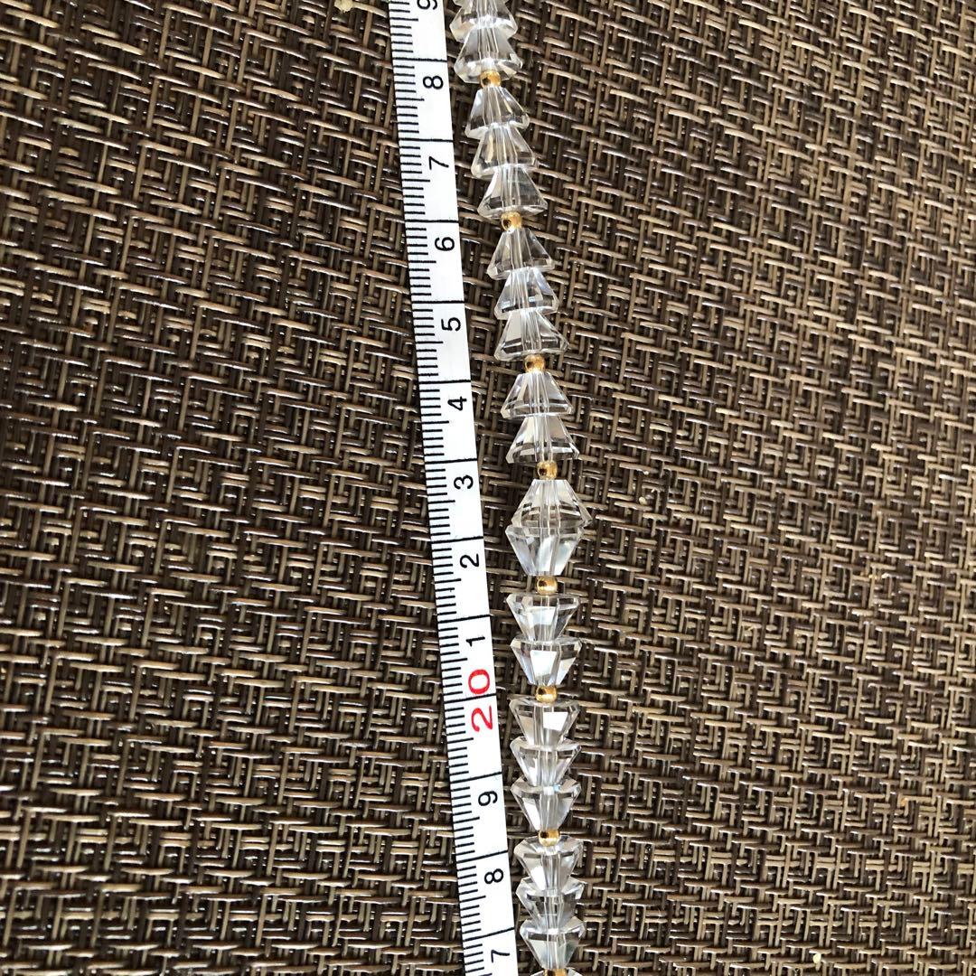 水晶ネックレス　14k留め具