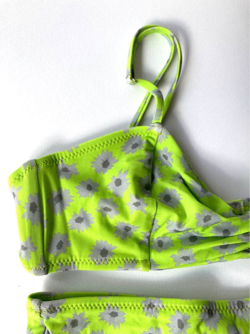 タグ付き未使用☆Pale swimwear ビキニ 小花柄 グリーン 黄緑