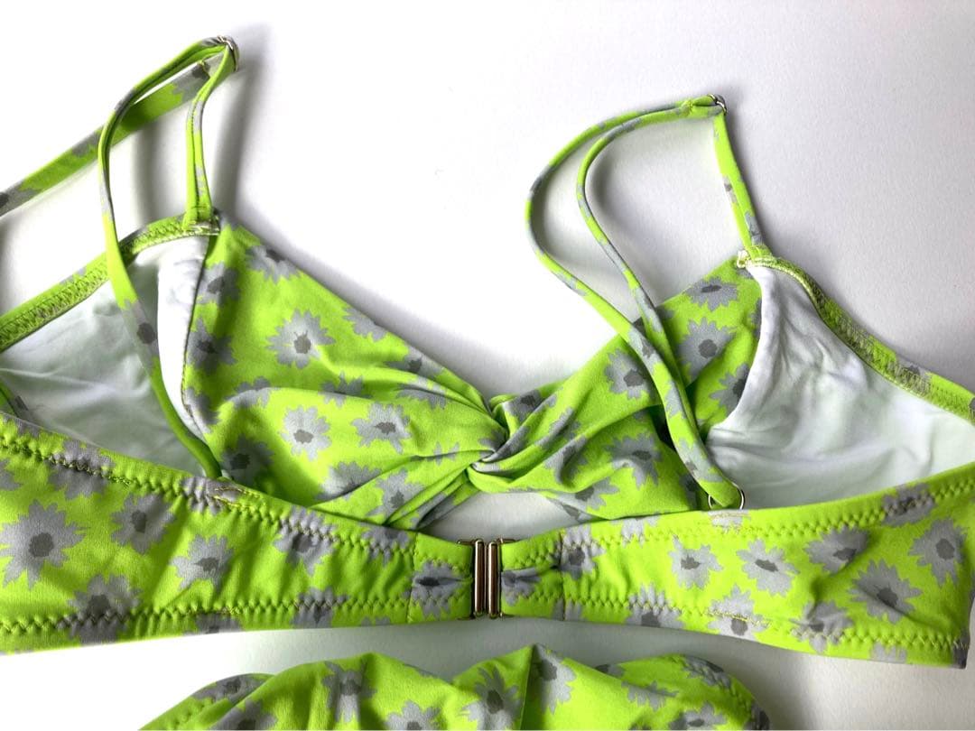 タグ付き未使用☆Pale swimwear ビキニ 小花柄 グリーン 黄緑