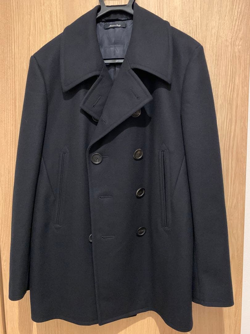 ダンヒル　dunhill ピーコート　ネイビー　イタリア製　サイズ48 カシミヤ