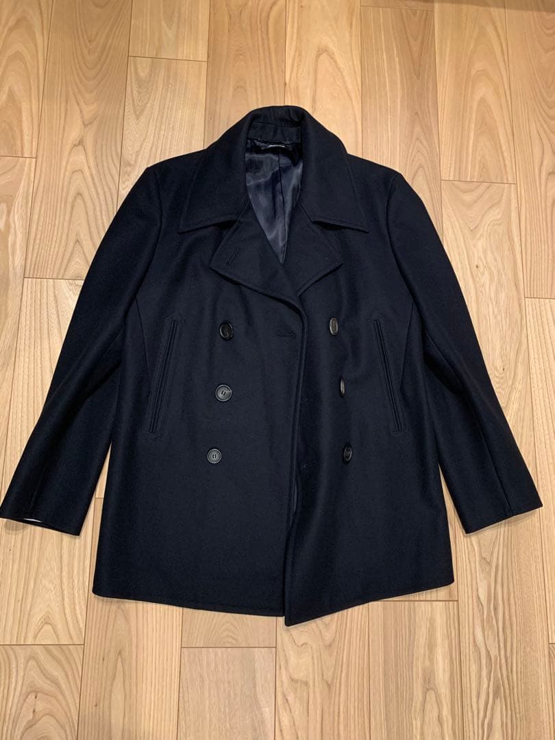 ダンヒル　dunhill ピーコート　ネイビー　イタリア製　サイズ48 カシミヤ