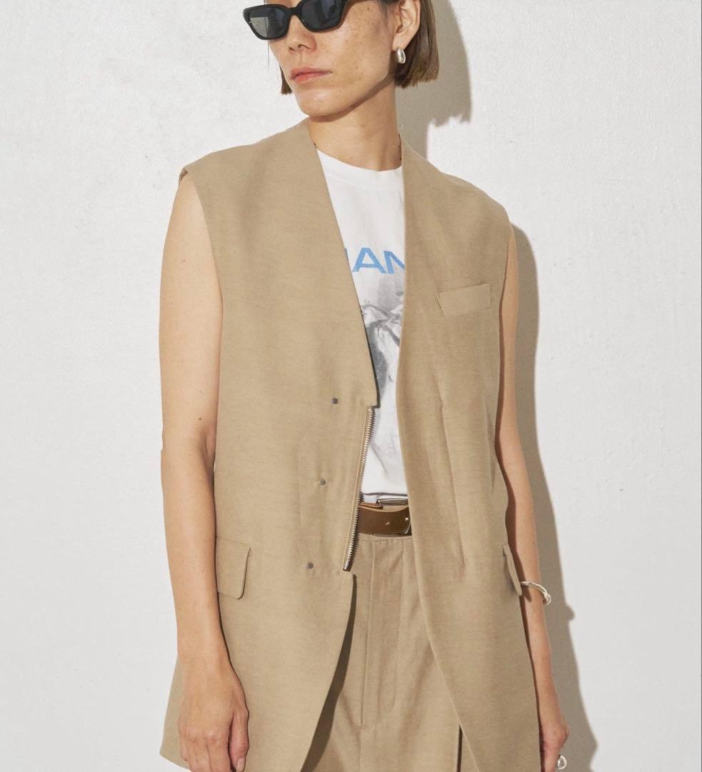 Whim Gazette / GEMINI ジレ　ベージュ