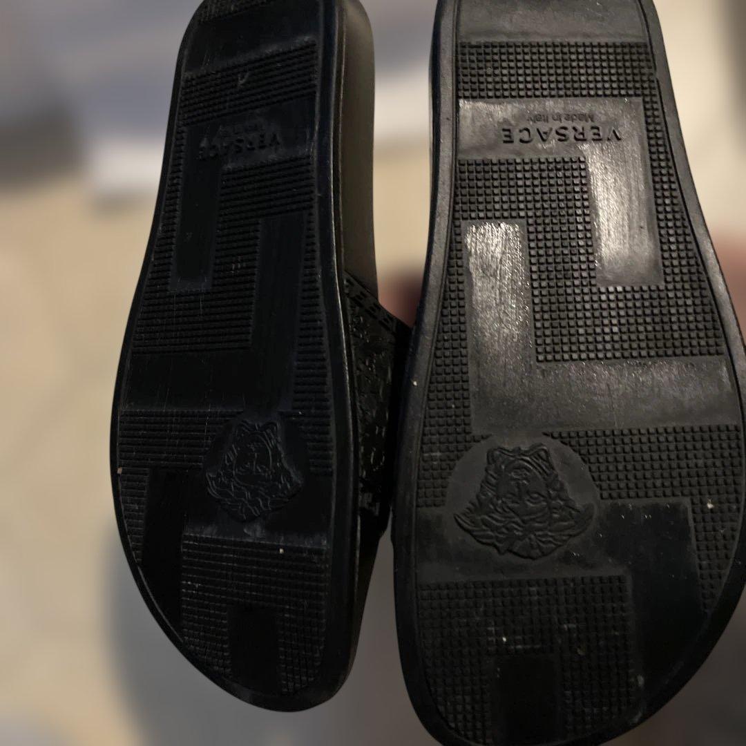 VERSACE ブラック ビーチサンダル　40