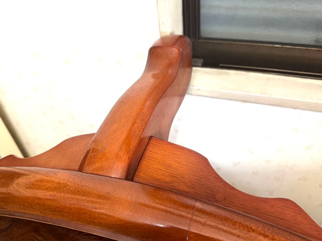 【ジュン様：引き取り専用】木製 折り畳み円卓 丸ちゃぶ台 座卓 猫脚