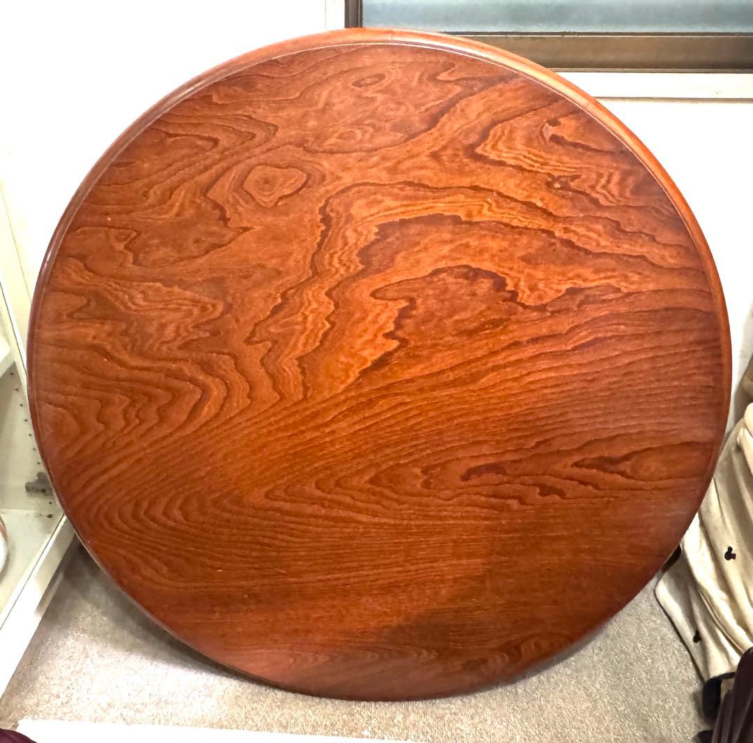 【ジュン様：引き取り専用】木製 折り畳み円卓 丸ちゃぶ台 座卓 猫脚