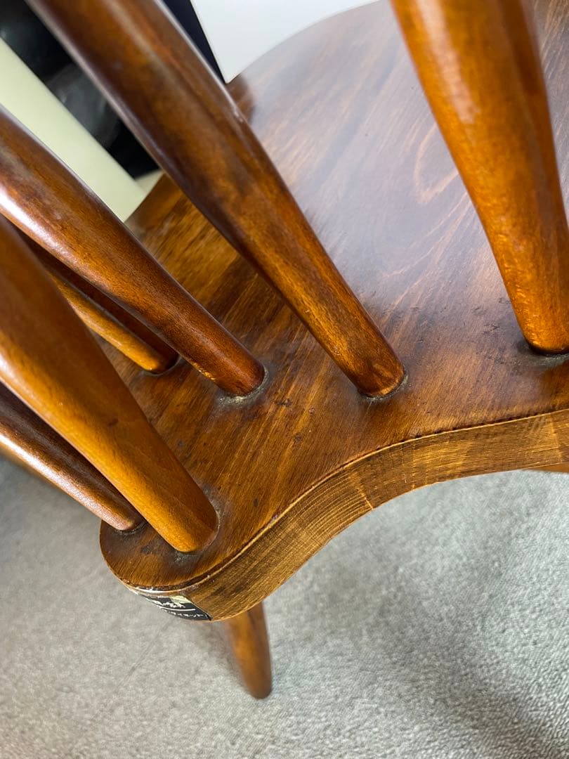 昭和レトロ 飛騨の家具　ヒダダイネット ウインザーチェア 木製椅子 ビンテージ