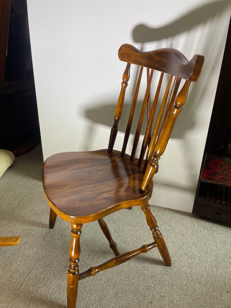 昭和レトロ 飛騨の家具　ヒダダイネット ウインザーチェア 木製椅子 ビンテージ