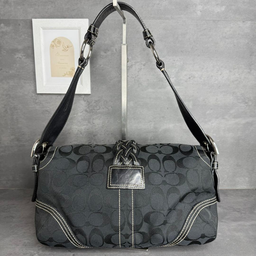 Vintage COACH コーチ SOHO ワンショルダーバッグ シグネチャー