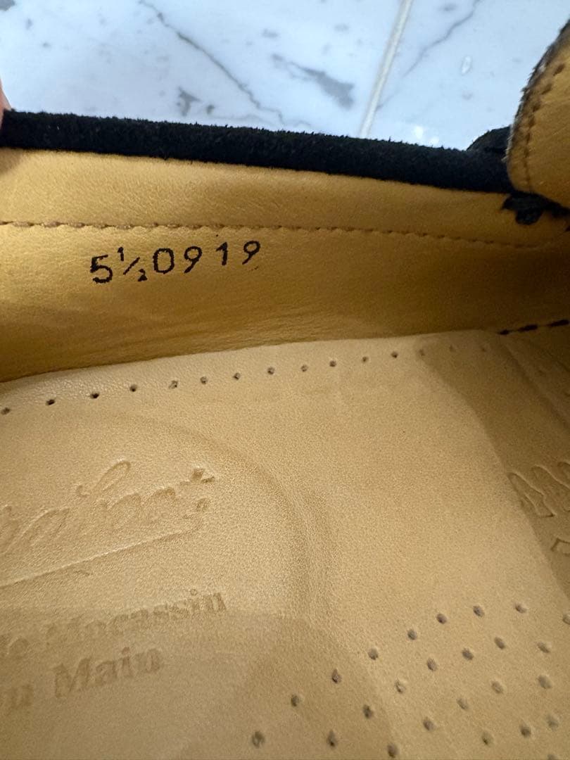 Paraboot パラブーツ ローファー 黒 スエードラグソール 5 1/2