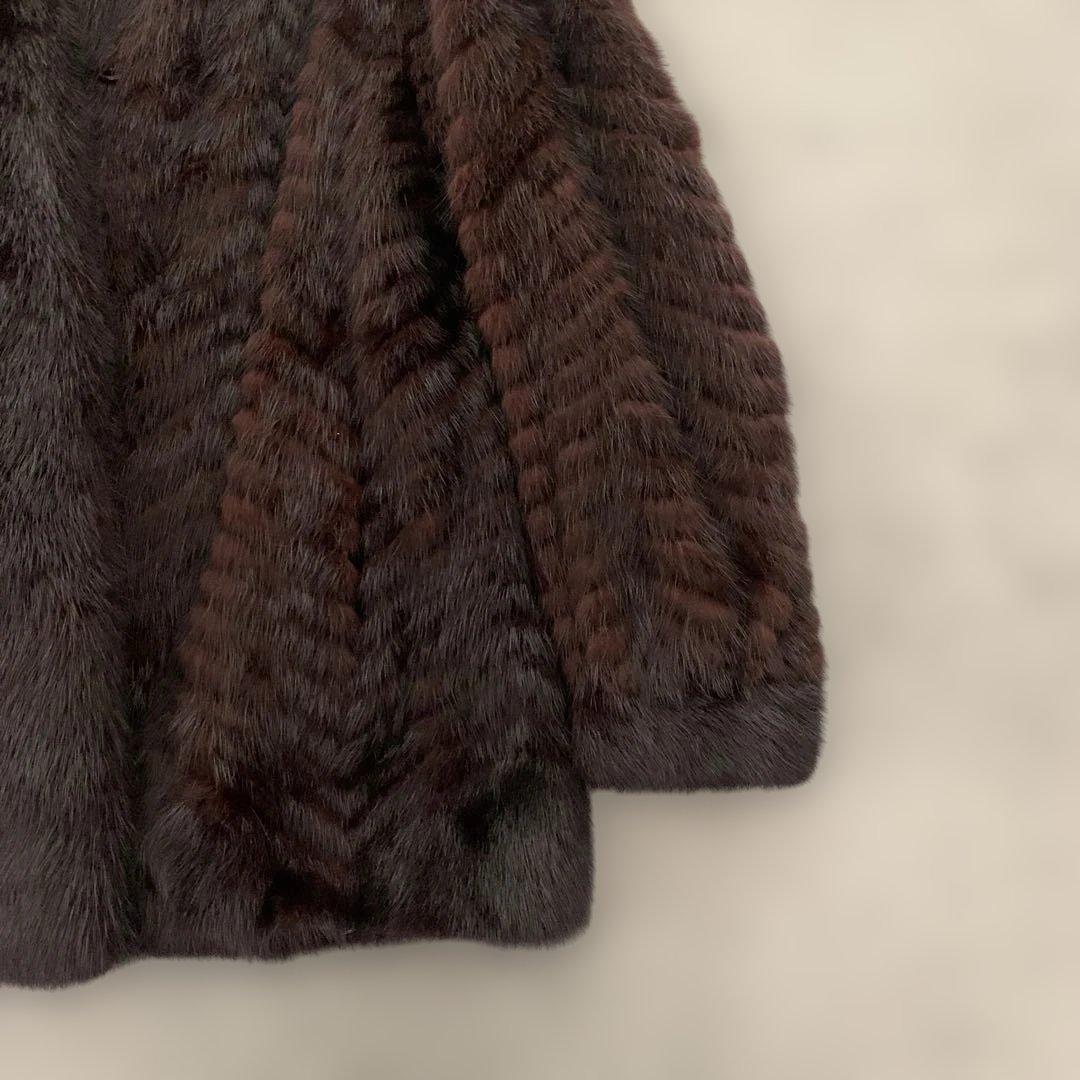 未使用級✨EMBA エンバ✴︎憧れの上質ブルーアイリスミンクコートブラウン系