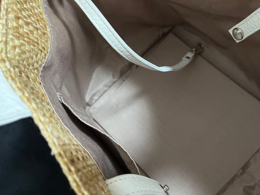 ルネ　Rene Bag\"Souffle\" フラワーモチーフカゴバッグ