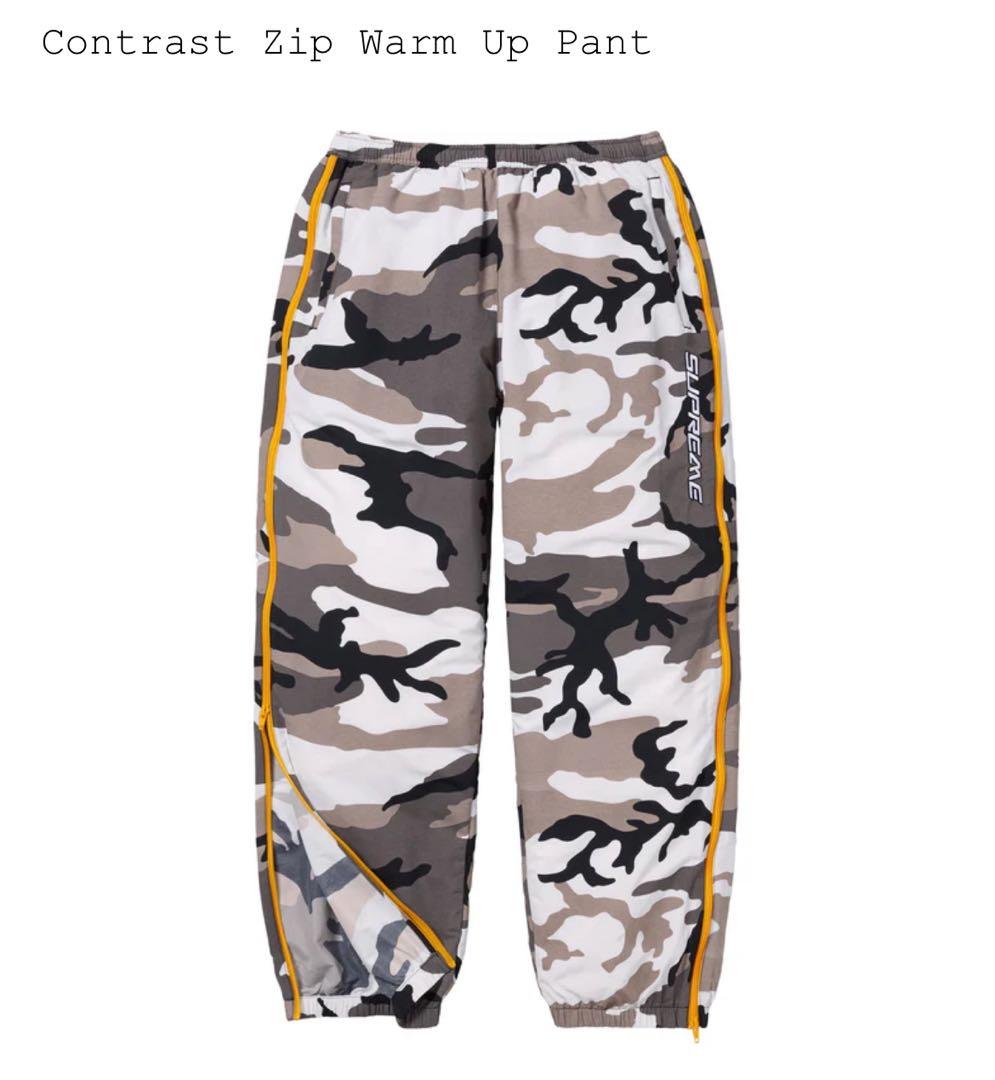 Mサイズ supreme contrast zip warm up pant