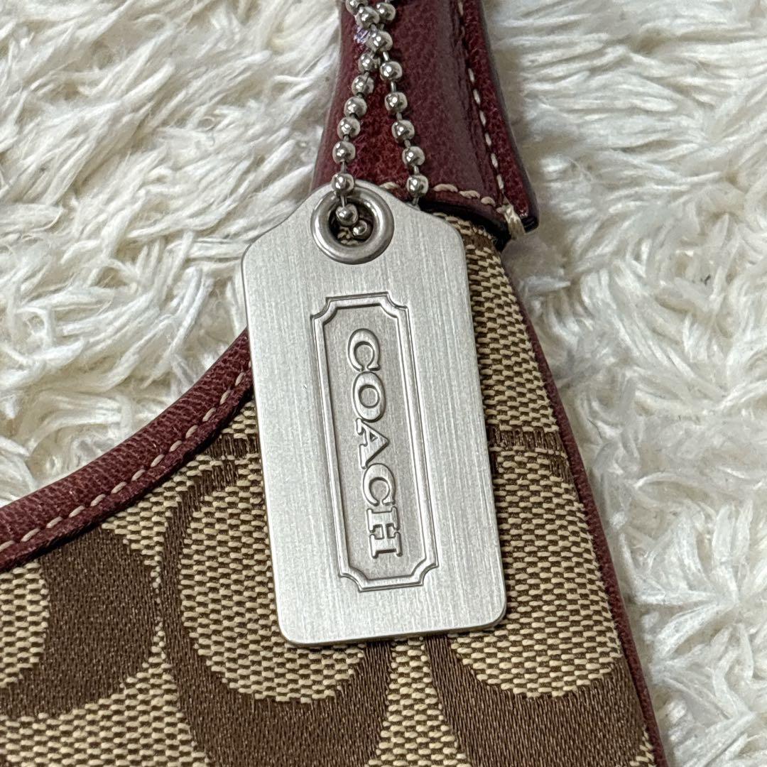 【美品】COACH コーチ シグネチャー ソーホー ワンショルダーバッグ ピンク