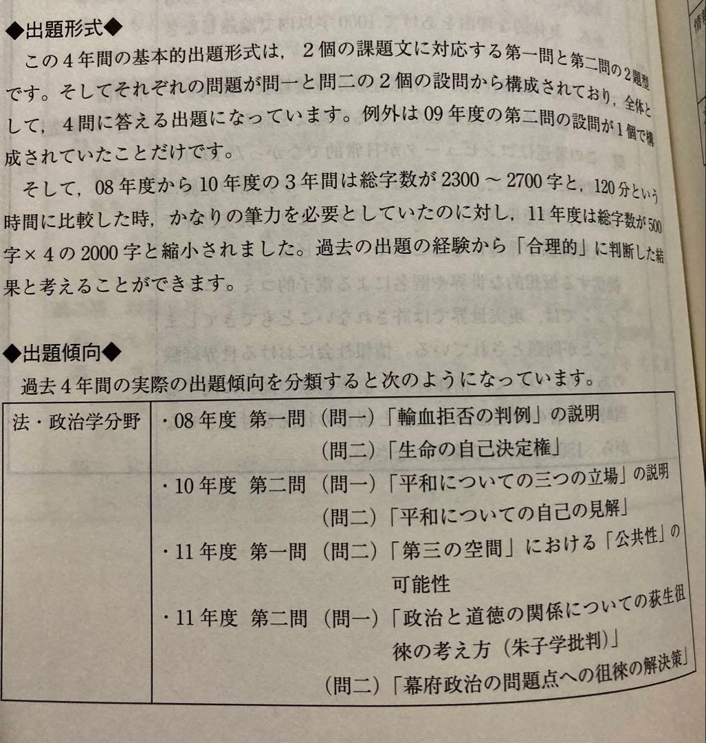 【推薦型入試の秘策】東京大学 後期日程 青本