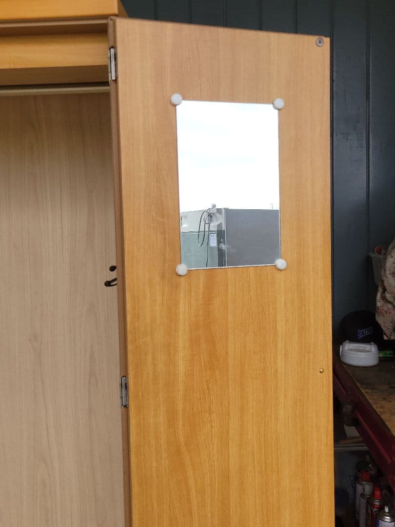 引き取り限定！ワードローブ クローゼット ハンガーラック 鏡付き 高さ175cm