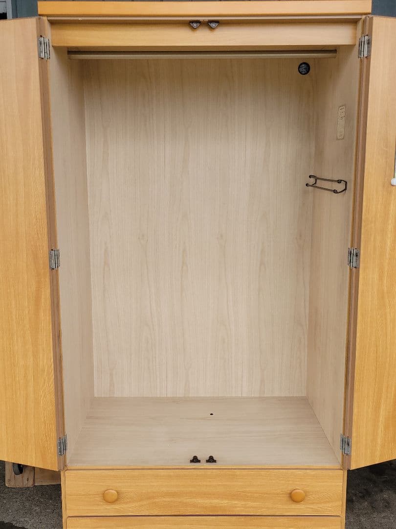 引き取り限定！ワードローブ クローゼット ハンガーラック 鏡付き 高さ175cm