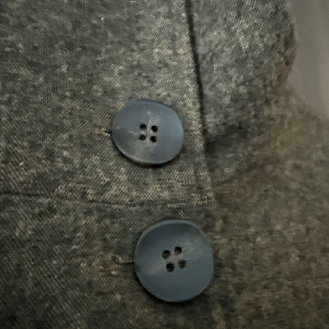 IAMXIAA ウール風ハイネックベルト付きダブルブレストジャケット