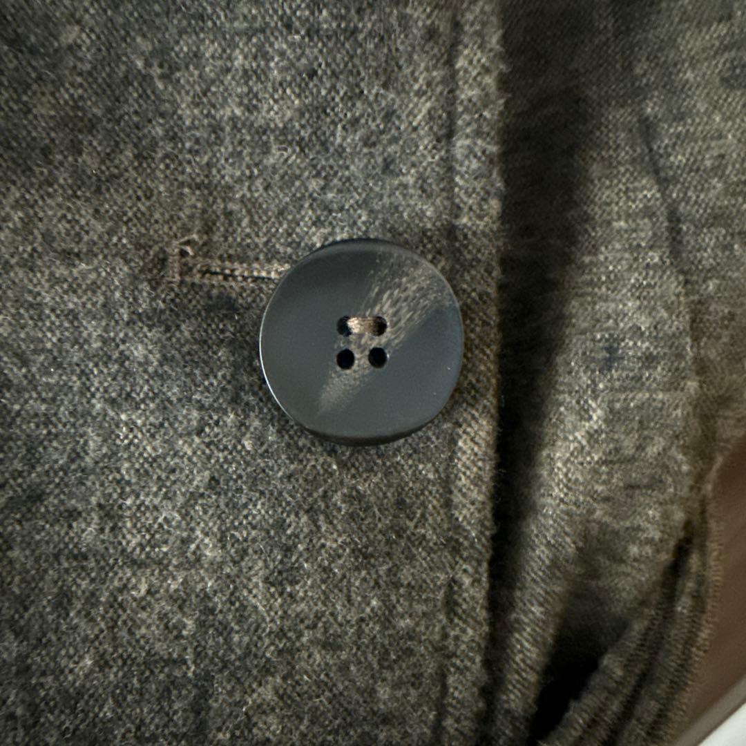 IAMXIAA ウール風ハイネックベルト付きダブルブレストジャケット