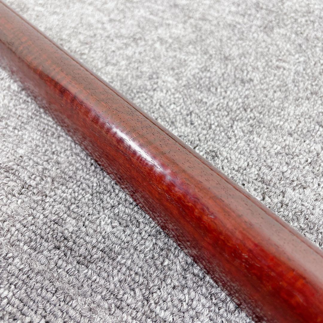 三味線 虎トチ紅木 子持ち綾杉胴 犬皮 二本溝 紅木糸巻き K22 金細 細棹