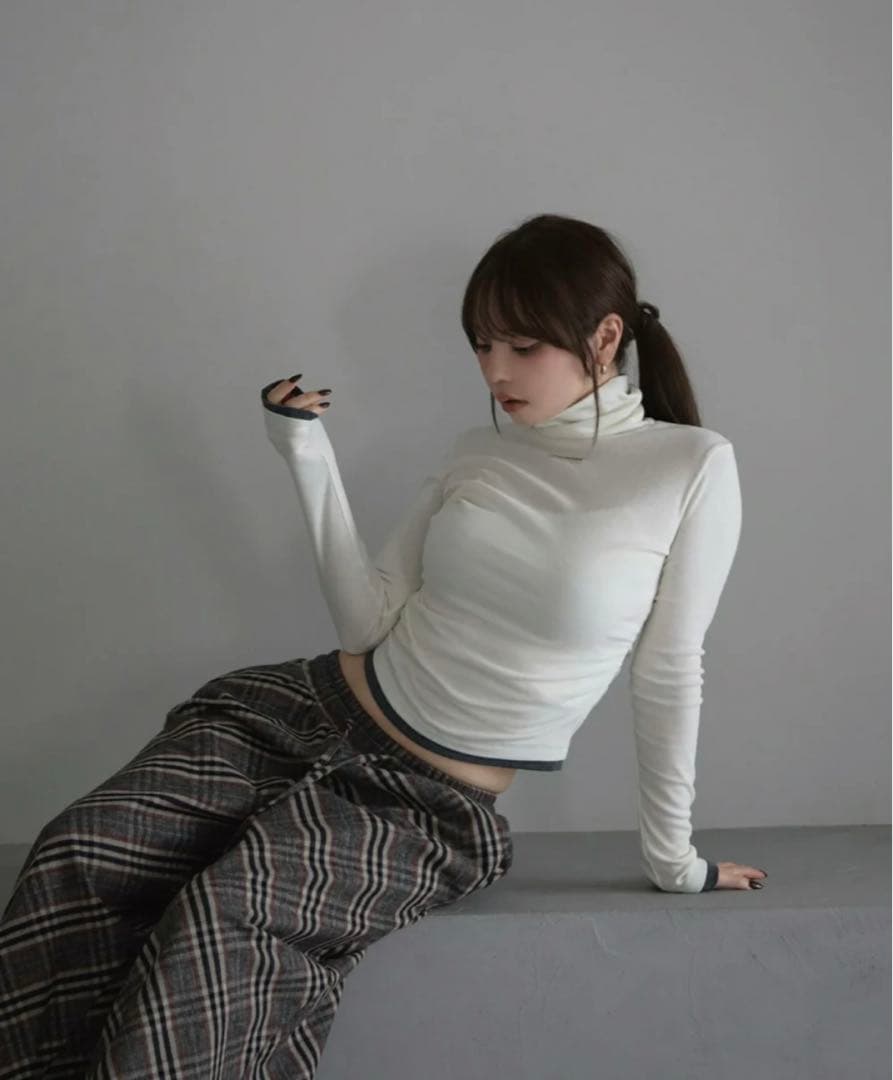 トップス andmary Ava layered tops ivory