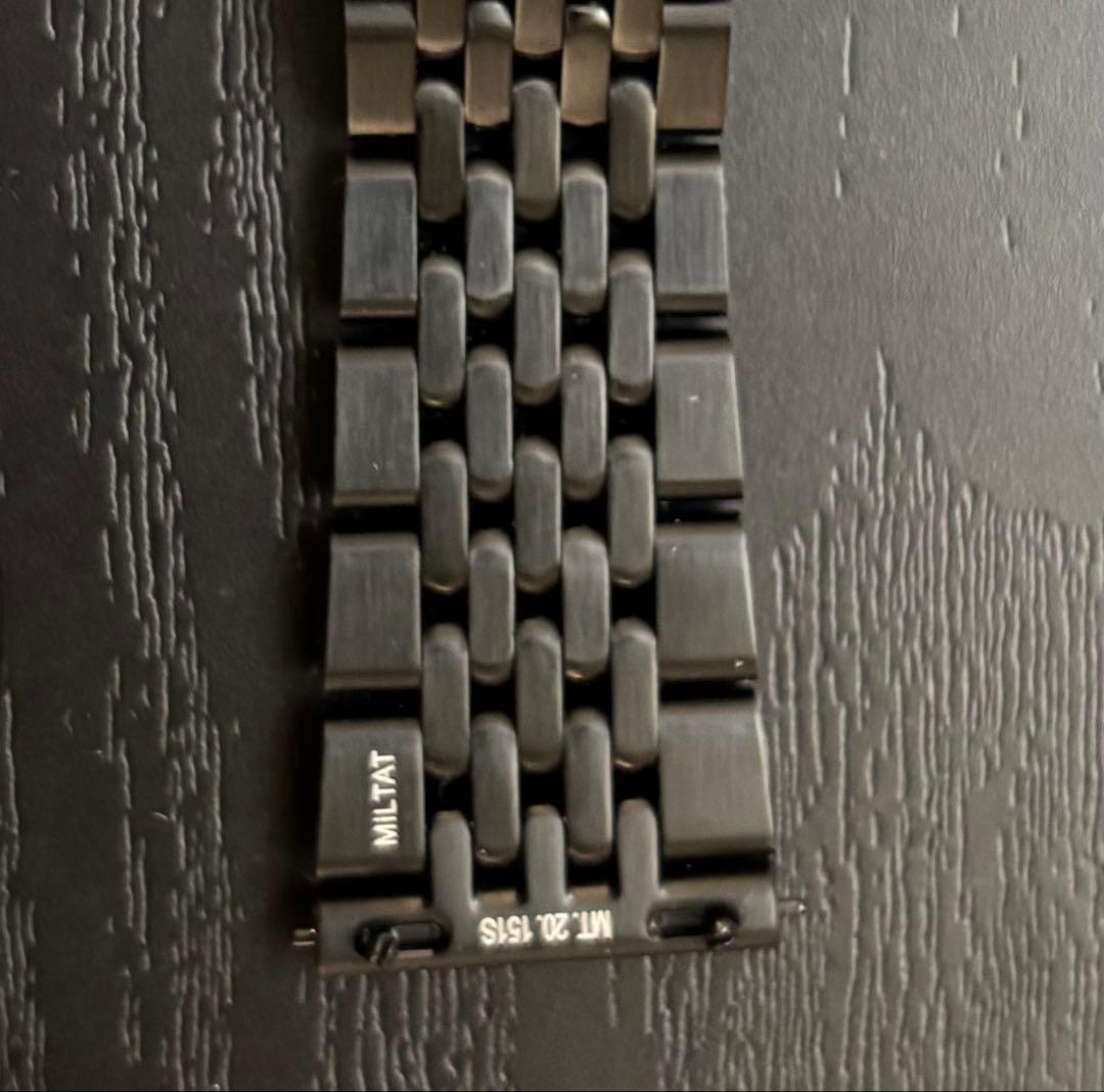 タイコノート20mm MIL-TAT Goma BOR DLCステンレスベルト