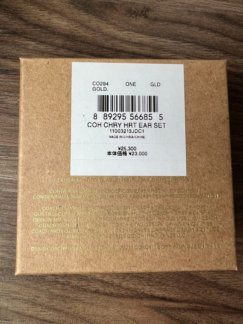 新品未使用COACH コーチ チェリー ハート ピアスセット