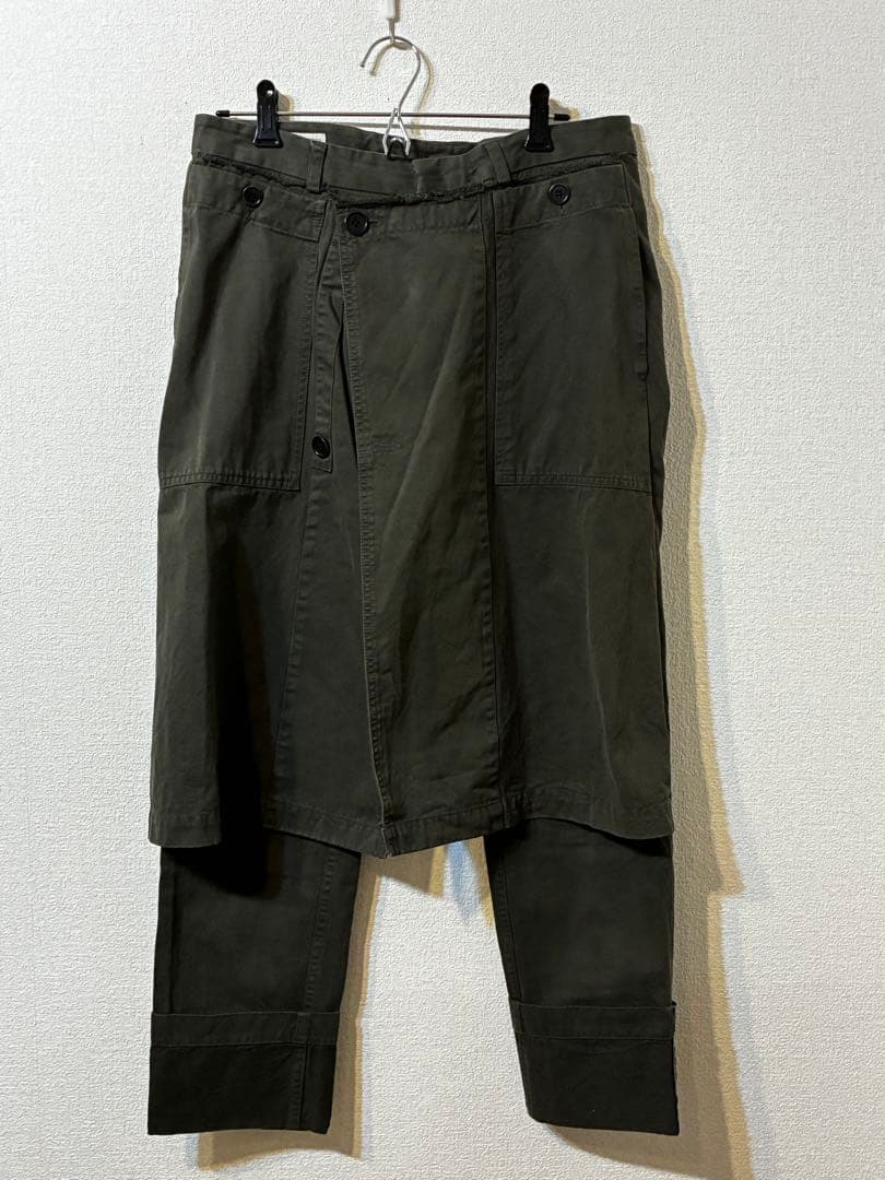 ドリスヴァンノッテン　オリーブ カーゴパンツ ポケット付き