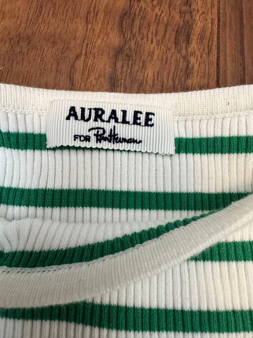 値下げ‼︎ロンハーマン別注×AURALEE ☆ギザボートネック☆ストライプ