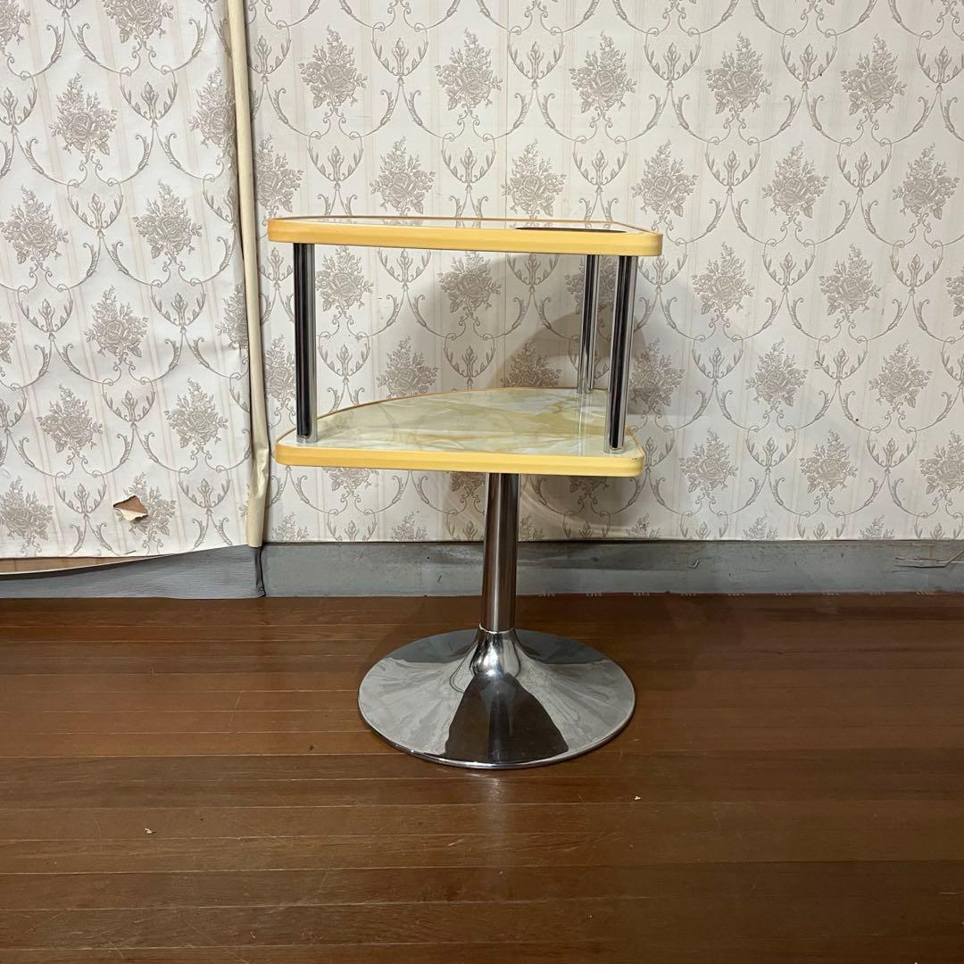 【アンティーク】② 昭和レトロ コーナーテーブル サイドテーブル 麻雀 灰皿台