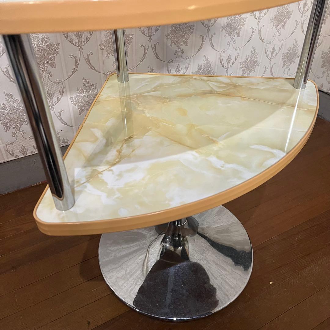 【アンティーク】② 昭和レトロ コーナーテーブル サイドテーブル 麻雀 灰皿台