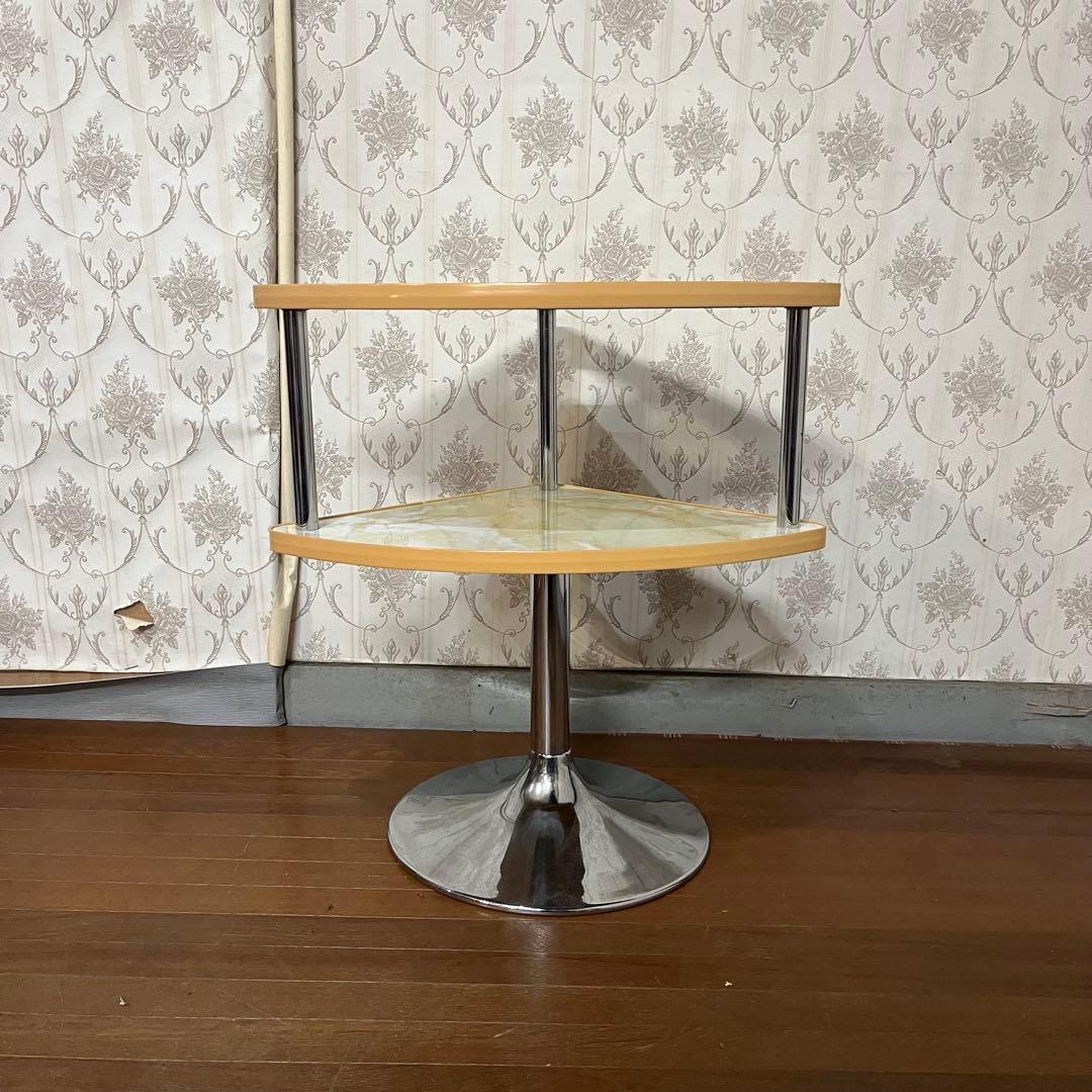 【アンティーク】② 昭和レトロ コーナーテーブル サイドテーブル 麻雀 灰皿台