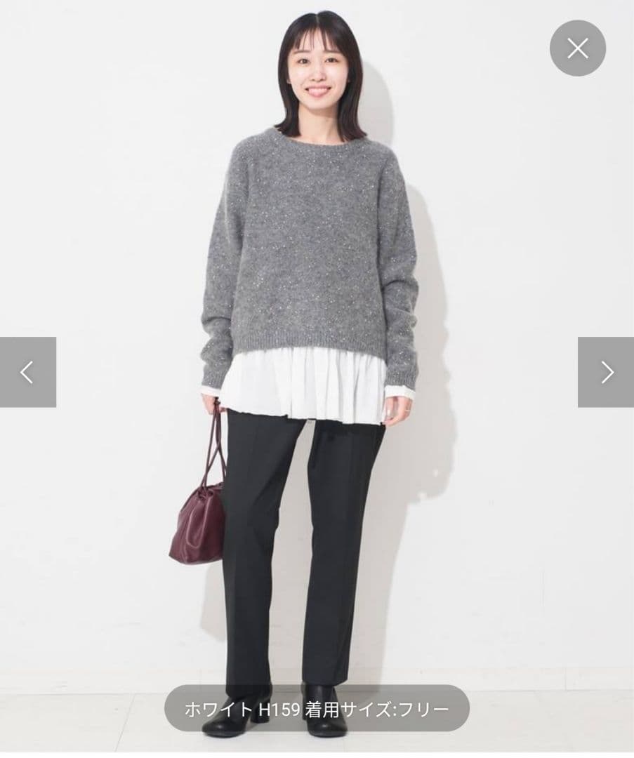 SLOBEIENA レイヤード　ペプラムロンT