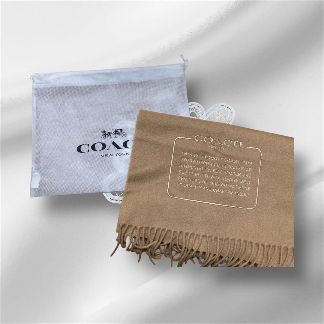 エンブロイダード パッチ カシミヤ マフラー