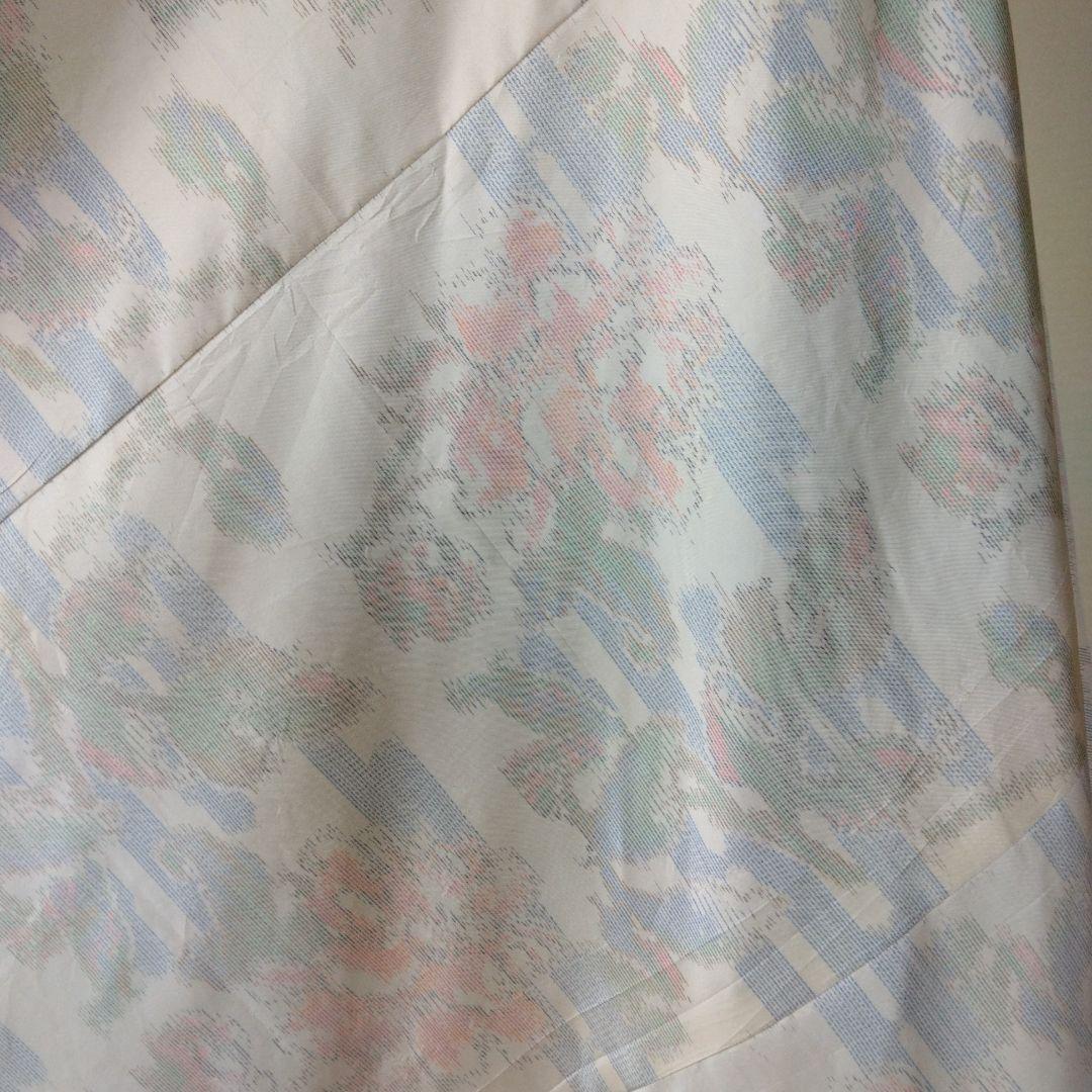 opua様御確認用 白大島紬解き生地からバイアス仕立てワンピース