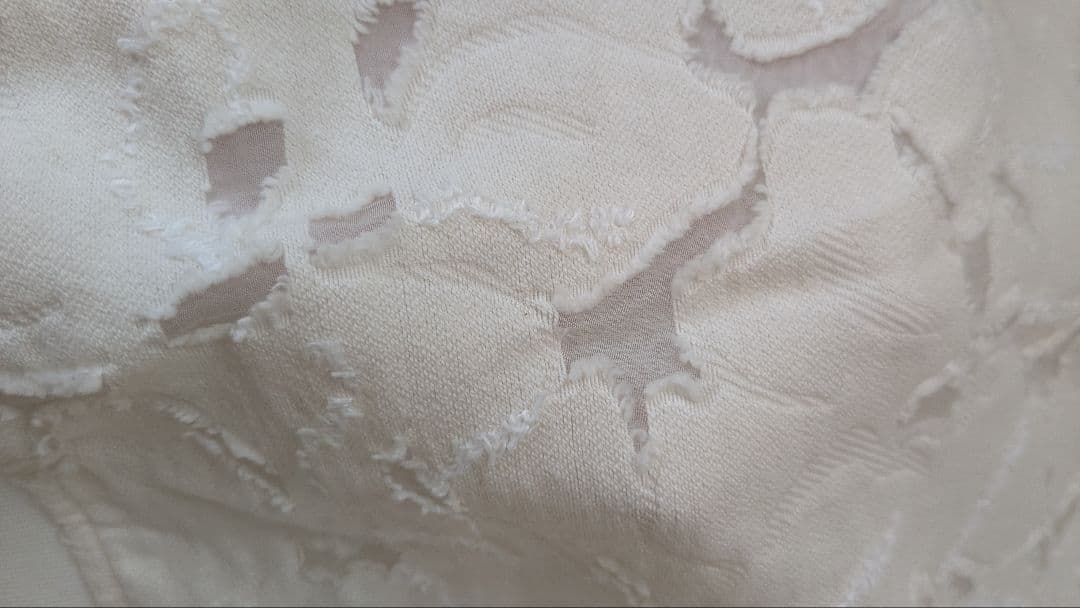 美品ANAYI希少デザイン アイボリークリームフラワージャンパー