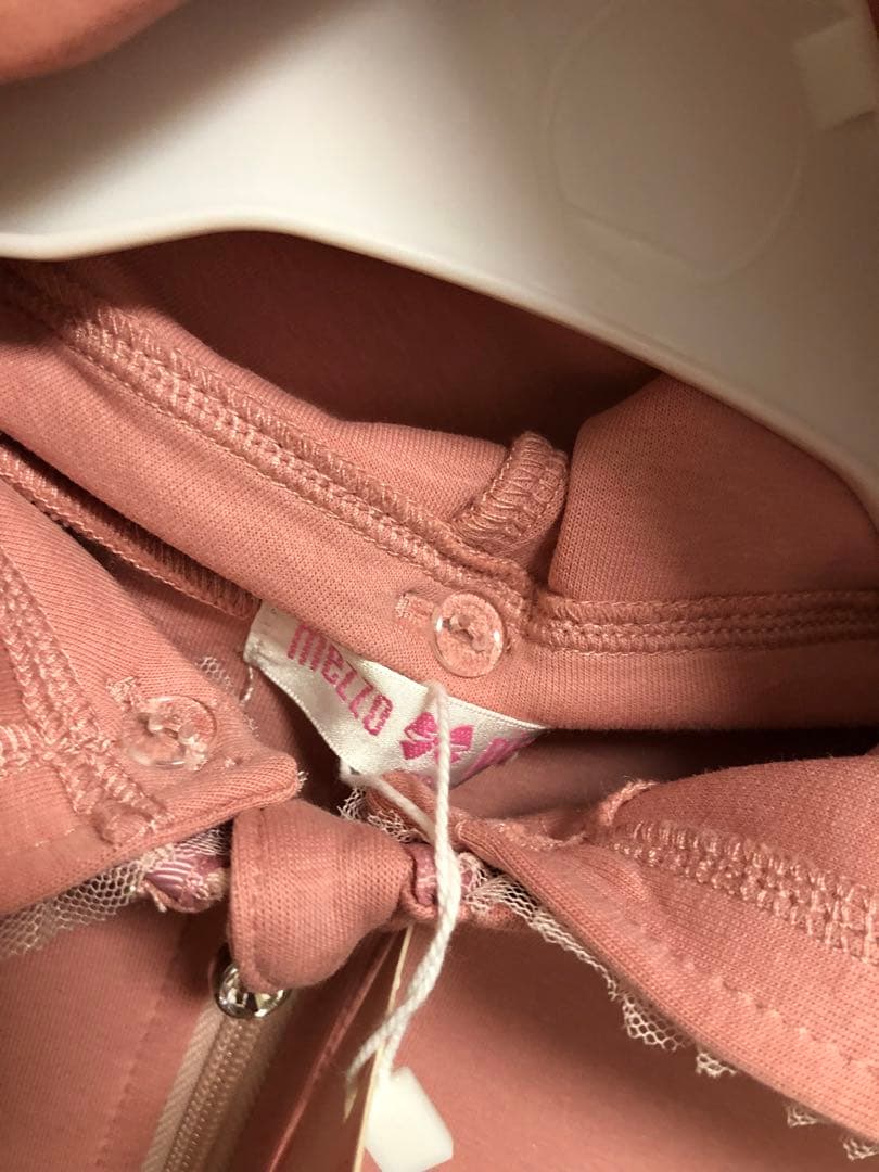 新品タグ付き　メゾピアノ　フード　パーカー　クマボアポケット　120