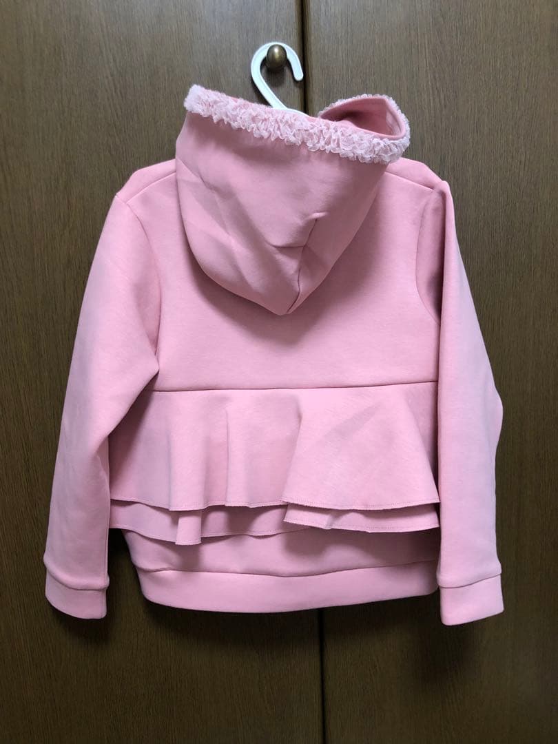 新品タグ付き　メゾピアノ　フード　パーカー　クマボアポケット　120