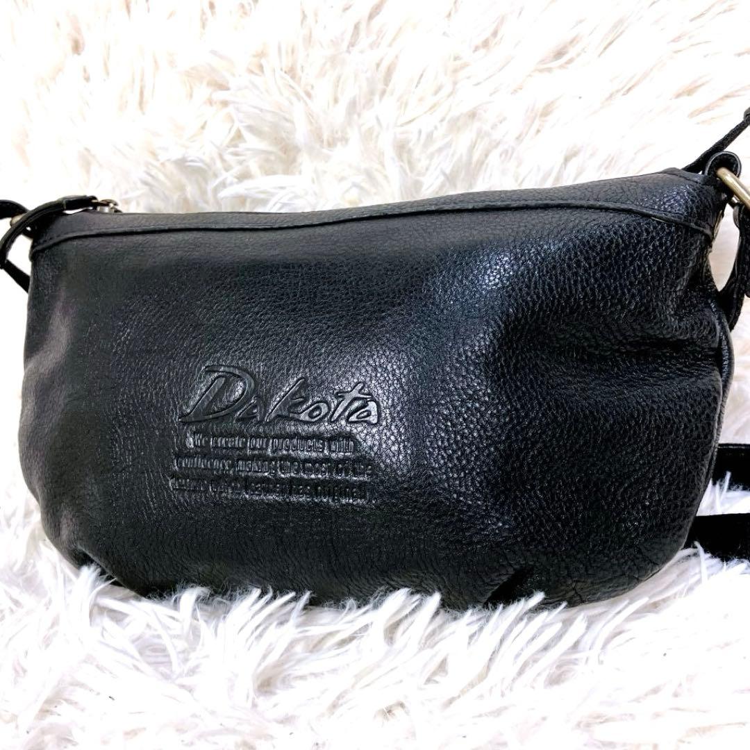 ✨新品 ダコタ ショルダーバッグ ジェントリー レザー ブラック 斜め掛け現行